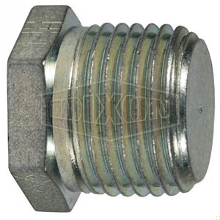 Dixon Hex Plug, 1-1/4-11-1/2 Nominal, MNPT, Steel, Domestic 1251-20H